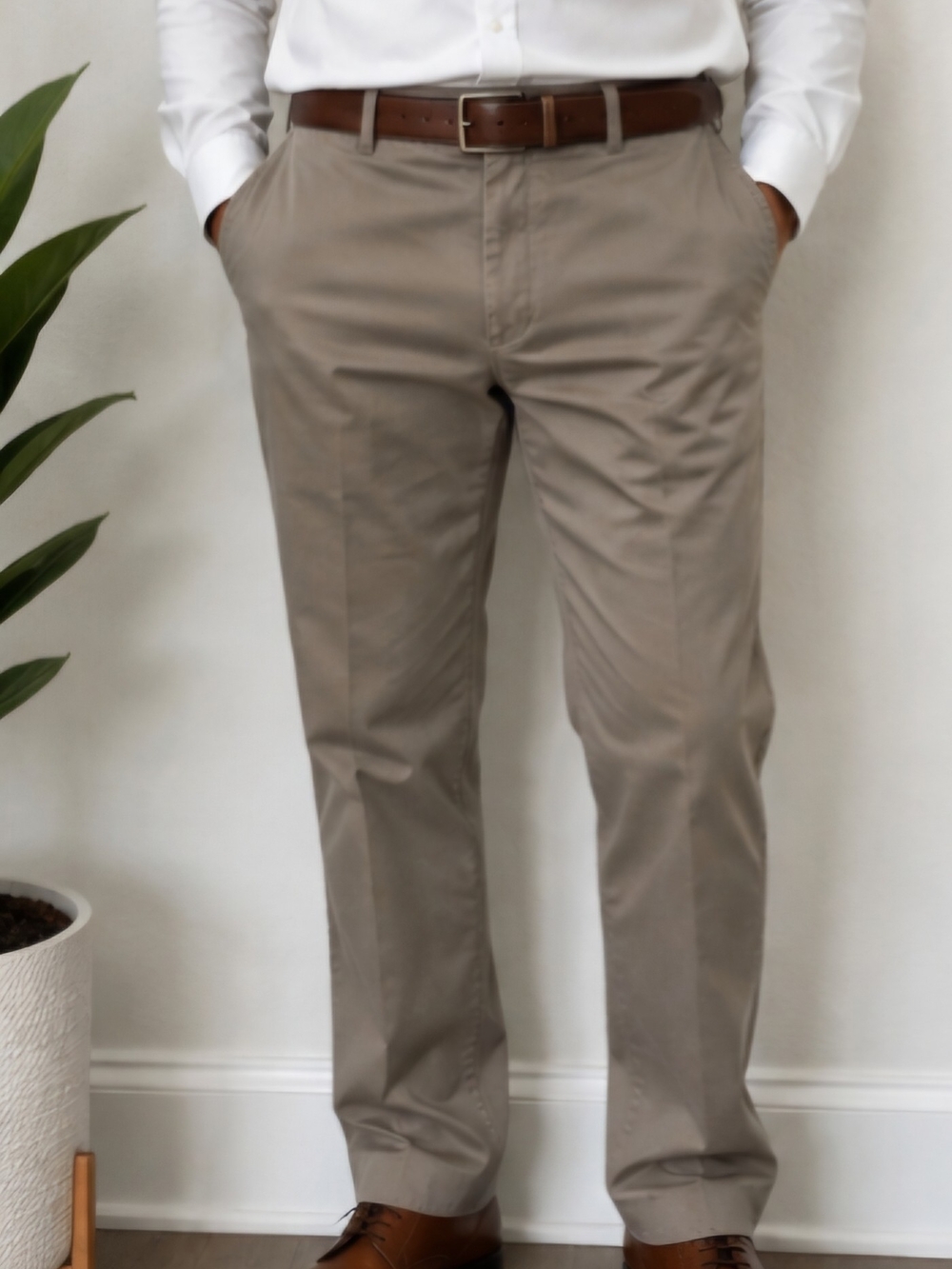 Express Design Studio Producer Men Khaki Dress Pants 36x34 Stretch Cotton Chinos